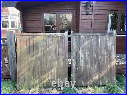 Double wooden driveway gates approx 9' wide