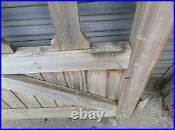 Double wooden driveway gates approx 9' wide 41 High. Treated In Great Condition