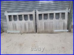 Double wooden driveway gates approx 9' wide 41 High. Treated In Great Condition