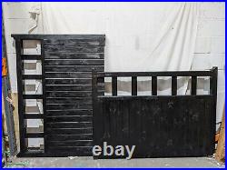 Driveway Double Gates 11ft x 4ft H wood wooden timber dual swing tanalised paint