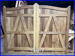 Driveway Gates Iroko Hardwood New Wooden Bespoke Custom Design The Cloak Gate