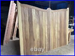 Driveway Gates Iroko Hardwood New Wooden Bespoke Custom Design The Kite Gate