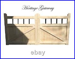 Driveway gates handmade wooden cottage style drive gates metal spindle