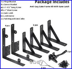 Durable Rust-Proof Anti-Sag Gate Hardware for Wooden Driveway or Garden Gates