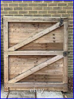 Feather Edge Double Wooden Garden Driveway Gates. Used But Very Serviceable