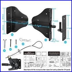 Fence Gate Kit Gate Hardware with Gate Latch for Single No Sag Gate Kit 2 Set