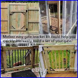 Fence Gate Kit Iron Gate Hardware with Gate Latch Wooden Fences Shed Doors Durable