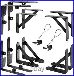 Fence Gate Kit Iron Gate Hardware with Gate Latch for Wooden Fences Shed Doors H