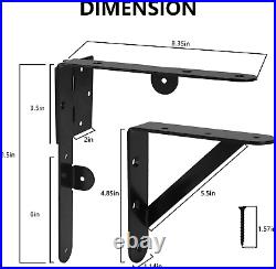 Fence Gate Kit Iron Gate Hardware with Gate Latch for Wooden Fences Shed Doors H