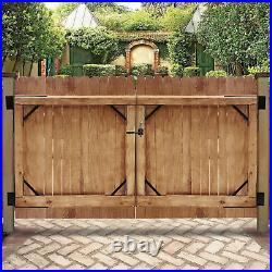 Fence Gate Kit Iron Gate Hardware with Gate Latch for Wooden Fences Shed Doors H