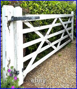 Five-Bar Wooden Gate + Post for Driveway/Entrance/Garden/Field/Farm