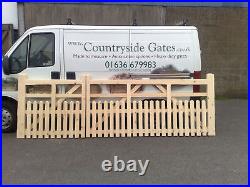 Five bar, wooden, half paling, drive entrance gates 5ft pair or made to measure