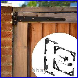 Gate Corner Brace Bracket Metal for Wooden Fences Driveway Gates Shed Doors