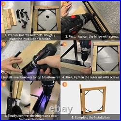 Gate Frame Kit Heavy Duty Adjustable No Sag Gate Kit for Wooden Easy Gate Bra