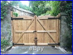 Glamis Heavy Duty Wooden Driveway Gates Timber Double Entrance Bespoke