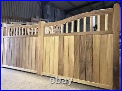 Hardwood Driveway Gates Iroko Gates Wooden Swan Neck Quality The Admirals Gate