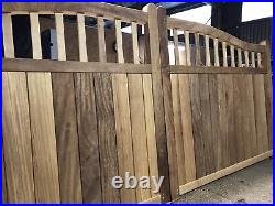 Hardwood Driveway Gates Iroko Gates Wooden Swan Neck Quality The Emperor's Gate