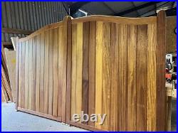 Hardwood Driveway Gates Iroko Wooden Custom Made Design The Ultimate Swan Gate