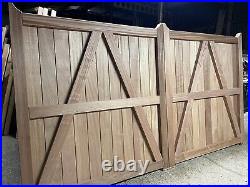 Hardwood Driveway Gates Iroko Wooden Custom Made Sizes Design The Cottage Gate