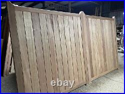 Hardwood Driveway Gates Iroko Wooden Custom Made Sizes Design The Cottage Gate