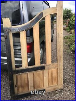 Hardwood Iroko Wood Side Entrance Wooden Garden Gate 1m X 1.6m Heavy With Brace