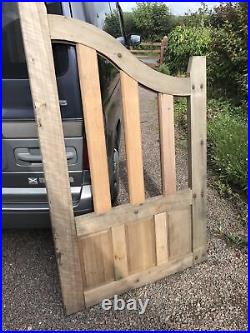 Hardwood Iroko Wood Side Entrance Wooden Garden Gate 1m X 1.6m Heavy With Brace