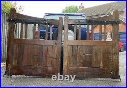 Hardwood Oak Wooden Timber Driveway Gates Warsop Church Rectory Antique Gates