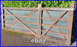 Heavy Duty Wooden Drive Gates12 Foot Wide Opening8 And 4 Foot Wide Each