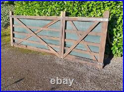 Heavy Duty Wooden Drive Gates12 Foot Wide Opening8 And 4 Foot Wide Each