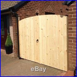 Heavy Duty Wooden Driveway Gates! 6ft High 11ft 6 Wide Free T Hinges & Top Bolt