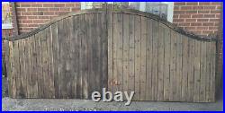 Heavy Wooden Swan Neck Driveway Gates Arched Gates