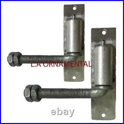 Hinge Aluminum Adjustable 3/4 J-Bolt Gate Pair Heavy Duty Driveway Hinges Wood