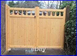 Kent Style Drive Gates / Timber / Wooden / 50/50 Equal Split Gates