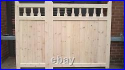 Kent Style Timber / Wooden / 3/4 + 1/4 Offset Split / Driveway Gates