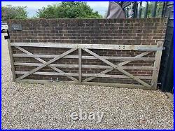 Large 3.78 Metre Hardwood Five Bar Wooden Gate