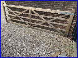 Large 3.78 Metre Hardwood Five Bar Wooden Gate