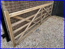 Large 3.78 Metre Hardwood Five Bar Wooden Gate