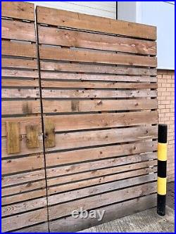 Large 9ft Tall and 11ft Wide Wooden Gates Farm Barn, Industrial, Commercial Use