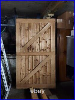 Large Solid Wooden Gate Fully Tantalisined 2030 mm X 1130 mm