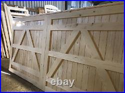 Large Wooden Driveway Gates Flat Top Capping Rail Design The Capped Grange Gate