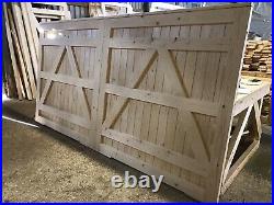Large Wooden Driveway Gates Flat Top Capping Rail Design The Capped Grange Gate