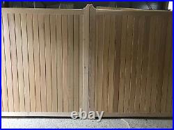 Large Wooden Driveway Gates Flat Top Siberian Larch Custom Made The Cottage Gate