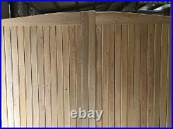 Large Wooden Driveway Gates Solid Swan Neck Siberian Larch Custom The Manor Gate