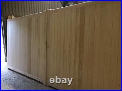 Large Wooden Driveway Heavy Duty 4 x 3 Gates Flat Top Bespoke The Cottage Gate