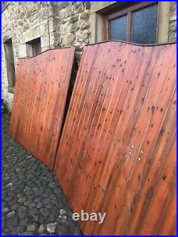 Large Wooden Gates Driveway. Just Over 14 Foot With Hinges, Estate