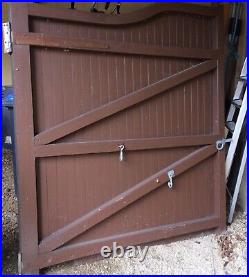 Large Wooden Swan Neck Driveway Double Gates