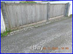 Large, heavy duty, wooden driveway gates/fence