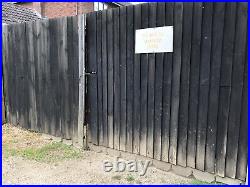 Large used wooden driveway gates 4.6m Wide (15 Feet)
