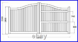 Large wooden driveway gates