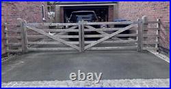 Large wooden driveway gates used